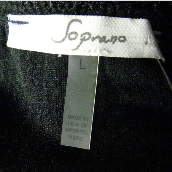 Soprano Dress Size L Black Lace Insets Good Sport - Picture 7 of 8